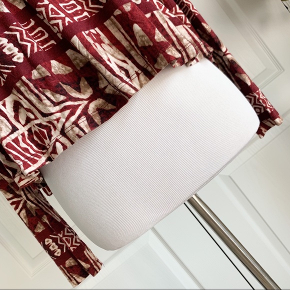 Final Touch Aztec Print Long Sleeve Crop Top - Picture 3 of 8